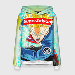 Толстовка-худи женская DBZ: Super Saiyan, цвет: 3D-белый