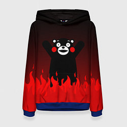 Толстовка-худи женская Kumamon: Hell Flame, цвет: 3D-синий