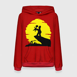 Толстовка-худи женская Гомер и барт, цвет: 3D-красный