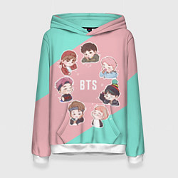 Толстовка-худи женская BTS Boys, цвет: 3D-белый