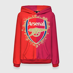 Толстовка-худи женская FC Arsenal - emblem, цвет: 3D-красный