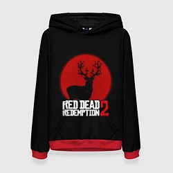 Толстовка-худи женская RDR 2: Sunshine Deer, цвет: 3D-красный
