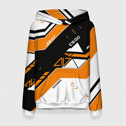 Толстовка-худи женская CS:GO Asiimov Inverted, цвет: 3D-белый