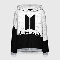Толстовка-худи женская BTS: Black Stars, цвет: 3D-меланж