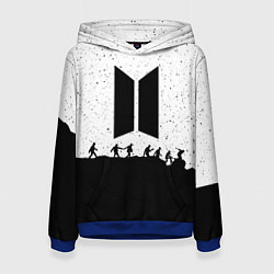 Толстовка-худи женская BTS: Black Stars, цвет: 3D-синий