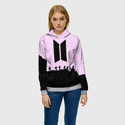 Толстовка-худи женская Bangtan Boys, цвет: 3D-меланж — фото 2