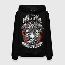 Толстовка-худи женская Original wheels of fire, цвет: 3D-черный