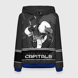 Толстовка-худи женская Washington Capitals: Mono, цвет: 3D-синий