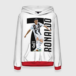 Толстовка-худи женская Ronaldo the best, цвет: 3D-красный