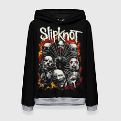 Толстовка-худи женская Slipknot: Faces, цвет: 3D-меланж