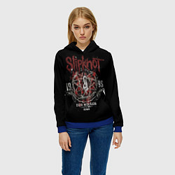 Толстовка-худи женская Slipknot 1995, цвет: 3D-синий — фото 2