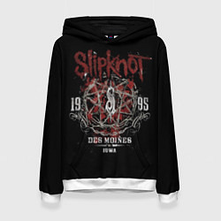 Толстовка-худи женская Slipknot 1995, цвет: 3D-белый