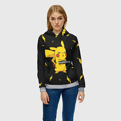 Толстовка-худи женская Ля какая цаца, цвет: 3D-меланж — фото 2