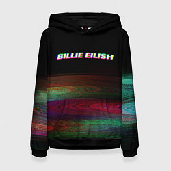 Толстовка-худи женская BILLIE EILISH: Black Glitch, цвет: 3D-черный