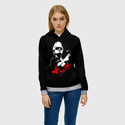 Толстовка-худи женская АлисА, цвет: 3D-меланж — фото 2