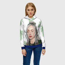 Толстовка-худи женская Billie Eilish, цвет: 3D-синий — фото 2