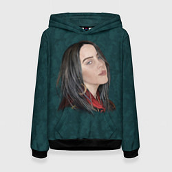 Толстовка-худи женская Billie Eilish, цвет: 3D-черный