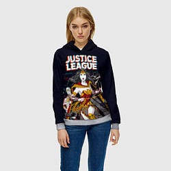 Толстовка-худи женская Justice League, цвет: 3D-меланж — фото 2