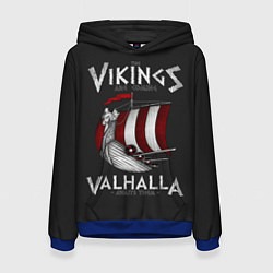 Толстовка-худи женская Vikings Valhalla, цвет: 3D-синий