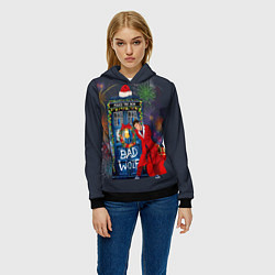 Толстовка-худи женская Doctor Who, цвет: 3D-черный — фото 2