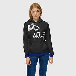 Толстовка-худи женская Bad Wolf, цвет: 3D-синий — фото 2
