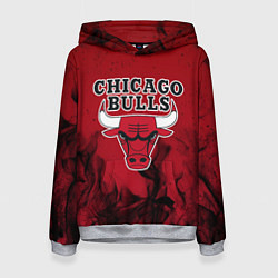 Толстовка-худи женская CHICAGO BULLS, цвет: 3D-меланж