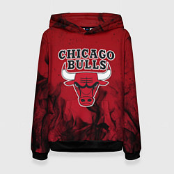 Толстовка-худи женская CHICAGO BULLS, цвет: 3D-черный