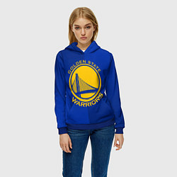 Толстовка-худи женская GOLDEN STATE WARRIORS, цвет: 3D-синий — фото 2