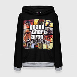 Толстовка-худи женская GTA SA, цвет: 3D-меланж