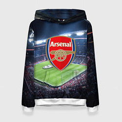 Толстовка-худи женская FC Arsenal, цвет: 3D-белый