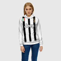 Толстовка-худи женская Juventus home 20-21, цвет: 3D-белый — фото 2