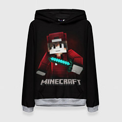 Толстовка-худи женская MINECRAFT, цвет: 3D-меланж