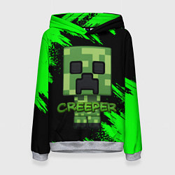 Толстовка-худи женская MINECRAFT CREEPER, цвет: 3D-меланж