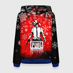 Толстовка-худи женская PUBG, цвет: 3D-синий