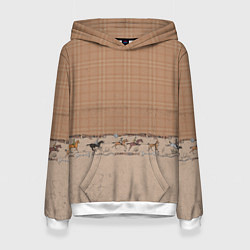 Толстовка-худи женская Всадники, цвет: 3D-белый