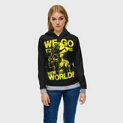 Толстовка-худи женская One Piece We Go World, цвет: 3D-меланж — фото 2