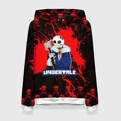 Толстовка-худи женская UNDERTALE, цвет: 3D-белый