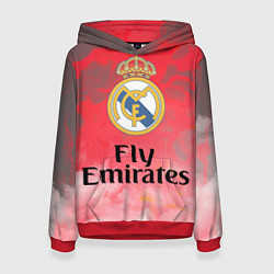 Толстовка-худи женская Реал Мадрид, цвет: 3D-красный