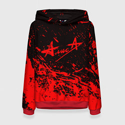 Толстовка-худи женская АлисА, цвет: 3D-красный