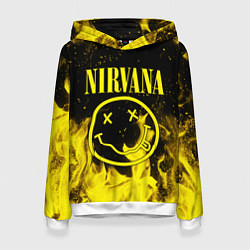 Толстовка-худи женская NIRVANA, цвет: 3D-белый