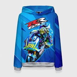 Толстовка-худи женская Suzuki MotoGP, цвет: 3D-меланж