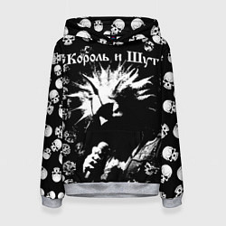 Толстовка-худи женская Король и Шут Анархия, цвет: 3D-меланж