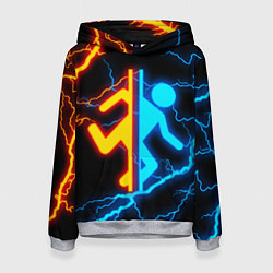 Толстовка-худи женская PORTAL, цвет: 3D-меланж