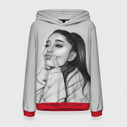 Толстовка-худи женская Ariana Grande Ариана Гранде, цвет: 3D-красный