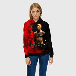 Толстовка-худи женская Конор МакГрегор, цвет: 3D-черный — фото 2