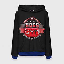 Толстовка-худи женская Boss of GYM акварель, цвет: 3D-синий