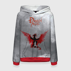 Толстовка-худи женская Dragon Age, цвет: 3D-красный