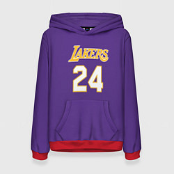 Толстовка-худи женская Los Angeles Lakers Kobe Brya, цвет: 3D-красный