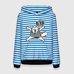 Толстовка-худи женская За ВДВ, цвет: 3D-черный