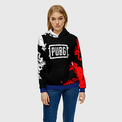 Толстовка-худи женская PUBG, цвет: 3D-синий — фото 2